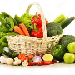 canasta de verduras de temporada